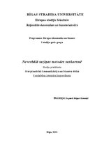 Konspekts 'Neverbālās saziņas metodes saskarsmē', 1.