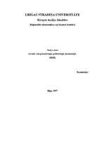 Referāts 'Latvijas ārējā ekonomiskā vide', 1.
