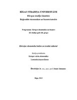Konspekts 'Krievijas ekonomika šodien un tuvākā nākotnē', 1.