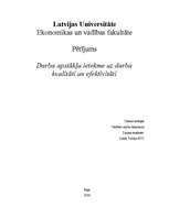 Konspekts 'Darba apstākļu ietekme uz darba kvalitāti un efektivitāti', 1.