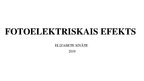 Prezentācija 'Fotoelektriskais efekts', 1.
