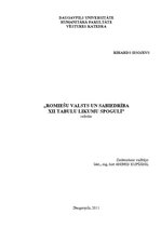 Referāts 'Romiešu sabiedrība dipadsmit tabulu likumu spogulī', 1.