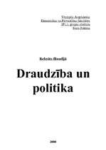 Referāts 'Draudzība un politika', 1.