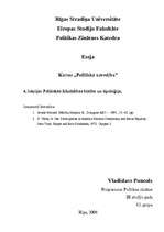 Eseja 'Politiskās līdzdalības būtība un tipoloģija', 1.