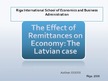 Referāts 'The Effect of Remittances on Economy: The Latvian Case', 26.