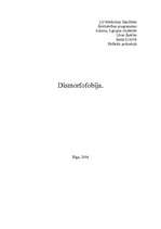 Konspekts 'Dismorfofobija', 1.