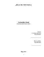Referāts 'Vardarbība skolā', 1.