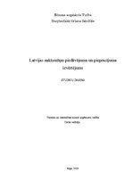Referāts 'Latvijas naktsmītņu piedāvājuma un pieprasījuma izvērtējums', 1.