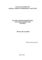 Referāts 'Kā vides faktori ietekmē gēnus un kā gēni ietekmē vides faktorus', 1.