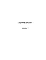 Referāts 'Empīriskās metodes', 1.