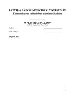 Referāts 'AS "Latvijas balzams"', 1.