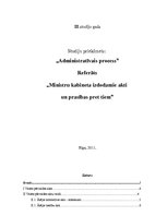 Referāts 'Ministru kabineta izdodamie akti', 1.