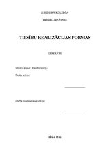 Referāts 'Tiesību realizācijas formas', 1.