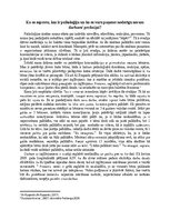 Eseja 'Ko es saprotu, kas ir psiholoģija un ko es varu paņemt noderīgu savam darbam/pro', 1.