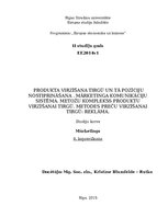 Konspekts 'Produkta virzīšana tirgū un tā pozīciju nostiprināšana', 1.