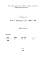 Diplomdarbs 'Mazbērnu adaptācija pirmsskolas izglītības iestādē', 1.