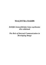 Diplomdarbs 'Iekšējās komunikācijas loma uzņēmuma tēla veidošanā', 1.