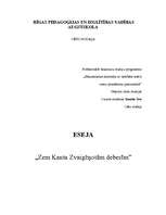 Eseja 'Zem Kanta zvaigžņotām debesīm', 1.