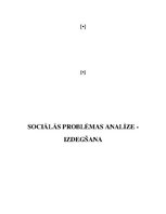 Referāts 'Sociālās problēmas analīze - izdegšana', 1.