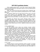 Eseja 'Mākslas vēsture. Art Deco grafiskais dizains', 1.