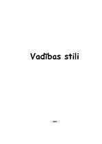 Referāts 'Vadības stili', 1.