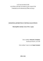Konspekts 'Dziedāšana, ritmizēšana un mūzikas klasuīšanās', 1.