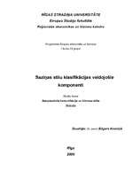 Konspekts 'Saziņas stilu klasifikācijas veidojošie komponenti', 1.