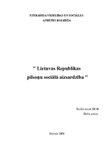Referāts 'Lietuvas Republikas pilsoņu sociālā aizsardzība', 12.