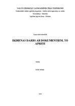 Referāts 'Ikdienas darbs ar dokumentiem, to aprite', 1.