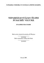 Referāts 'Nepareizas stājas cēloņi pusaudžu vecumā', 1.