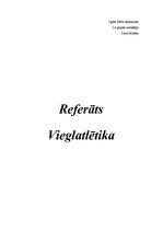 Konspekts 'Vieglatlētika', 1.