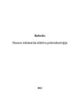 Referāts 'Humors reklāmā kā efektīva psihotehnoloģija', 1.