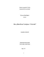 Prakses atskaite 'SIA "Zilais Putns" kafejnīca "13 krēsli"', 1.