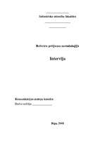 Konspekts 'Intervija', 1.