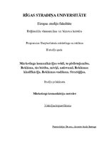 Konspekts 'Mārketinga komunikācijas veidi, to pielietojamība. Reklāma, tās būtība, mērķi, u', 1.