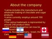 Prezentācija 'The Company "Laima"', 6.