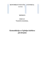 Referāts 'Starpkultūru komunikācija Spānijā', 1.
