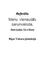Referāts 'Vienaudžu sarunvaloda', 1.