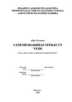Referāts 'Uzņēmējdarbības sfēras un veidi', 1.