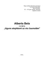 Konspekts 'Alberta Bela darba "Uguns atspīdumi uz olu čaumalām" analīze', 13.