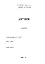 Referāts 'Galvojums', 1.