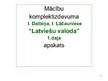 Prezentācija 'I.Dalbiņas, I.Lāčaunieces mācību komplekta "Latviešu valoda" pirmās daļas apskat', 1.
