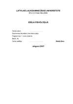 Eseja 'Psiholoģija', 1.