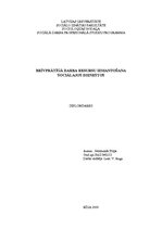 Diplomdarbs 'Brīvprātīgā darba resursu izmantošana sociālajos dienestos', 1.