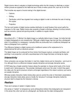 Eseja 'Digital Cinema', 1.