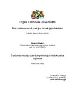 Diplomdarbs 'Studenta modeļa izstrāde, pielietojot intelektuālus aģentus', 1.