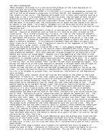 Eseja 'The Great Depression', 1.