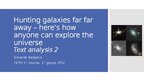 Prezentācija 'S. Webb - Hunting galaxies far far away - article analysis', 1.