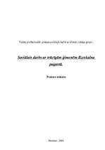 Prakses atskaite 'Valsts profesionālā prakse sociālajā darbā ar klientu mērķa grupu', 1.