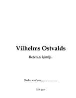 Referāts 'Vilhelms Ostvalds', 1.